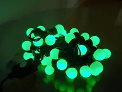 50x праздник света строка рождественские светодиодные лампы мяч зеленый свет шнура 5 м 50 лампы Бесплатная доставка