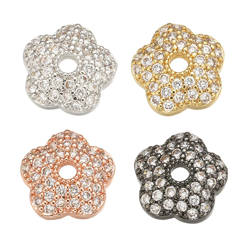 

ZHUKOU 1 Piece 3x10mm Exquisite brass crystal bead cap for fashion handmade bracelet necklace earrings accessories model:VH12