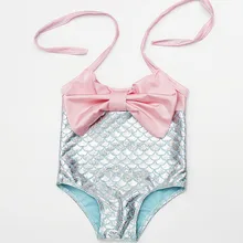 Новинка; модный детский купальный костюм; слитный купальник русалки для маленьких девочек; Яркая модная пляжная одежда с радугой; YZ19072