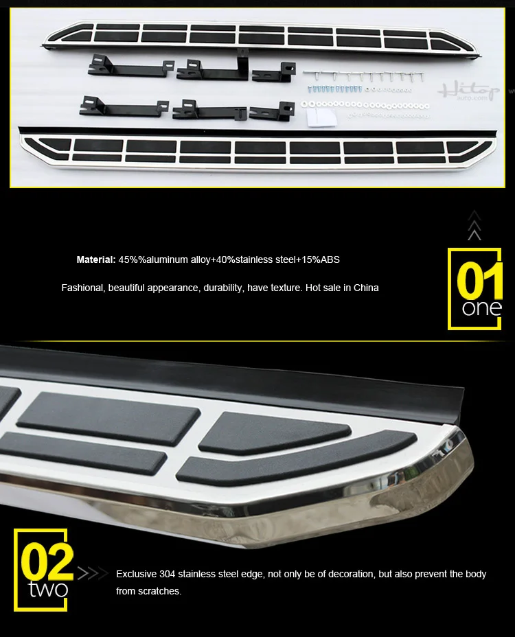 Горячая нагрузка король шаг в сторону Бар бег доска для ASX RVR EDGE Volkswagen Tiguan Touareg Captiva QX60 Cherokee, утолщенный материал