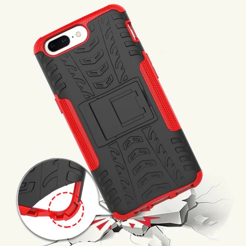 OnePlus 5 Case Tire Tough Rugged Dual Hybrid Hard Stand Duty Armor Phone Case For One Plus Five A5000 TPU+PC Fundas Capa w Stand (15)