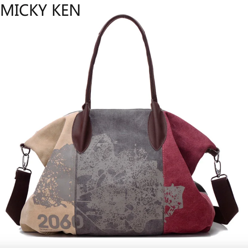 

2019 New Arrival Time-limited Canvas Women Bag Handbag Brands Hobo Shoulder Large Capacity For Graffiti Big Messenger Bags