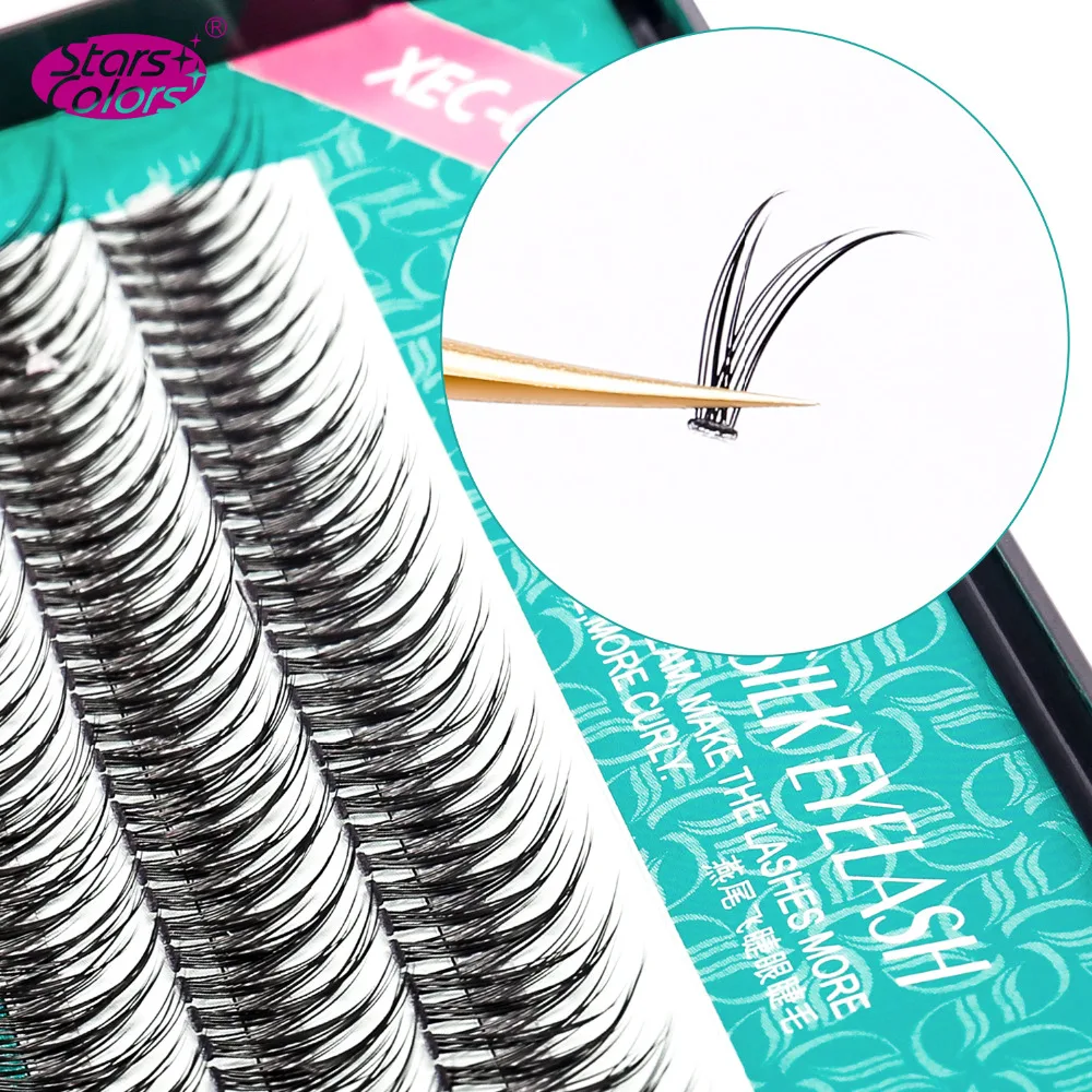 Postiços de Alta Extensão dos Cílios Caixas Lote Natural Cílios Qualidade Maquiagem Olhos Criptografia Seda c Onda Falso Pomada Mosca 20 –
