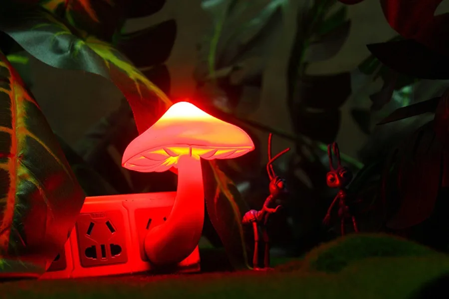 EU&US Plug Mushroom Wall Socket Light (3)
