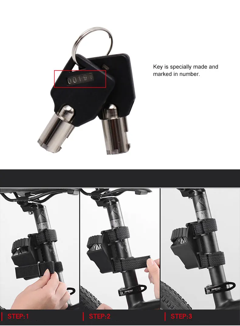 Лапа PW0902 велосипедный замок с кронштейном на велосипед Удобный карман для хранения складной простой в использовании тип замка ключа безопасный замок