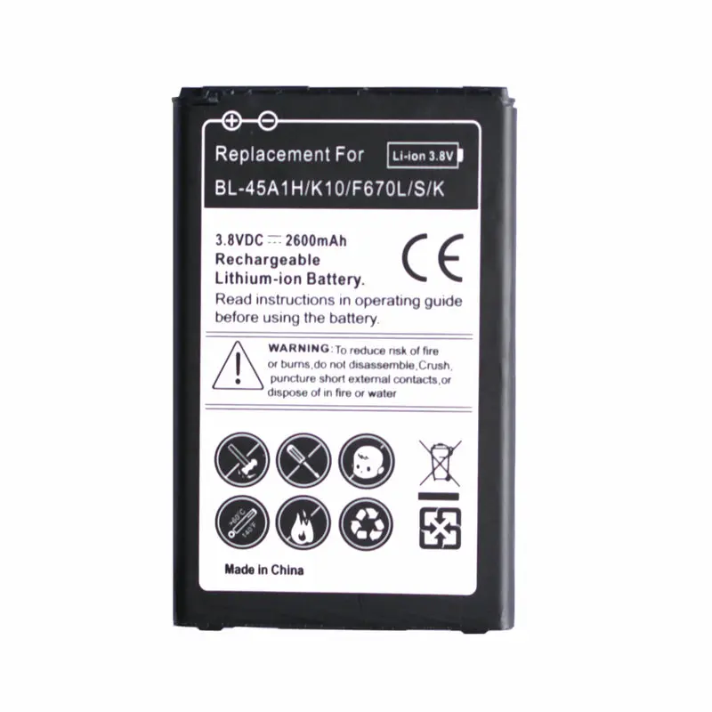 Запасной литий ионный аккумулятор Ciszean 2600 мАч BL 45A1H/BL45A1H для LG K10 F670L F670K F670S F670 K420N LTE