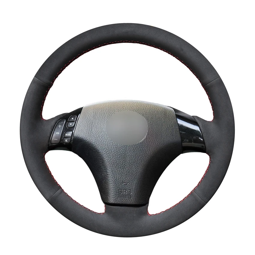 

Hand-stitched DIY Black Suede Car Steering Wheel Cover for Mazda 3 Axela 2004-2009 Mazda 5 2004-2010 Mazda 6 Atenza Mazda MPV