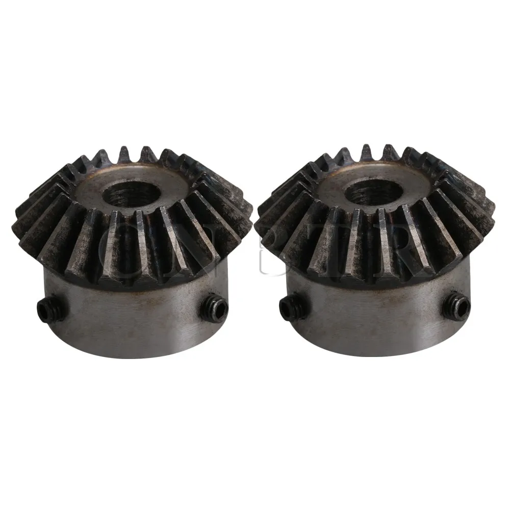 

CNBTR 45# Steel 2 Modulus 20 Teeth 42mm OD 90 Degrees Tapered Bevel Gear Wheel Pack of 2(Hole Diameter:8mm,10mm,12mm,14mm)