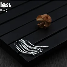 Uglyless Настоящее серебро 925 пробы изогнутые трубы фурнитура для бусин ювелирные изделия DIY тонкие вставки в виде трубовидных бус ручной работы ювелирных изделий Bijoux