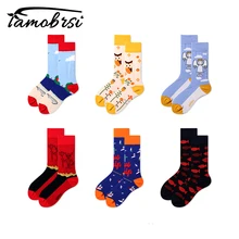 Хлопковые счастливые голеностопные носки мужские короткие крутые кататься на коньках команда Новинка креативный ангел демон женщин Забавный скейтборд хип хоп Уличная носки