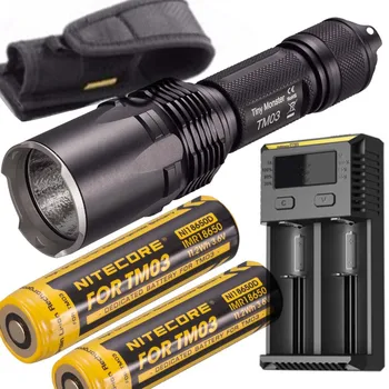 

Tiny Monster Series Nitecore TM03 TM03CRI CREE XHP70 LED Tactical Powerful Flashlight 2800 Lumens with Free 18650 Battery