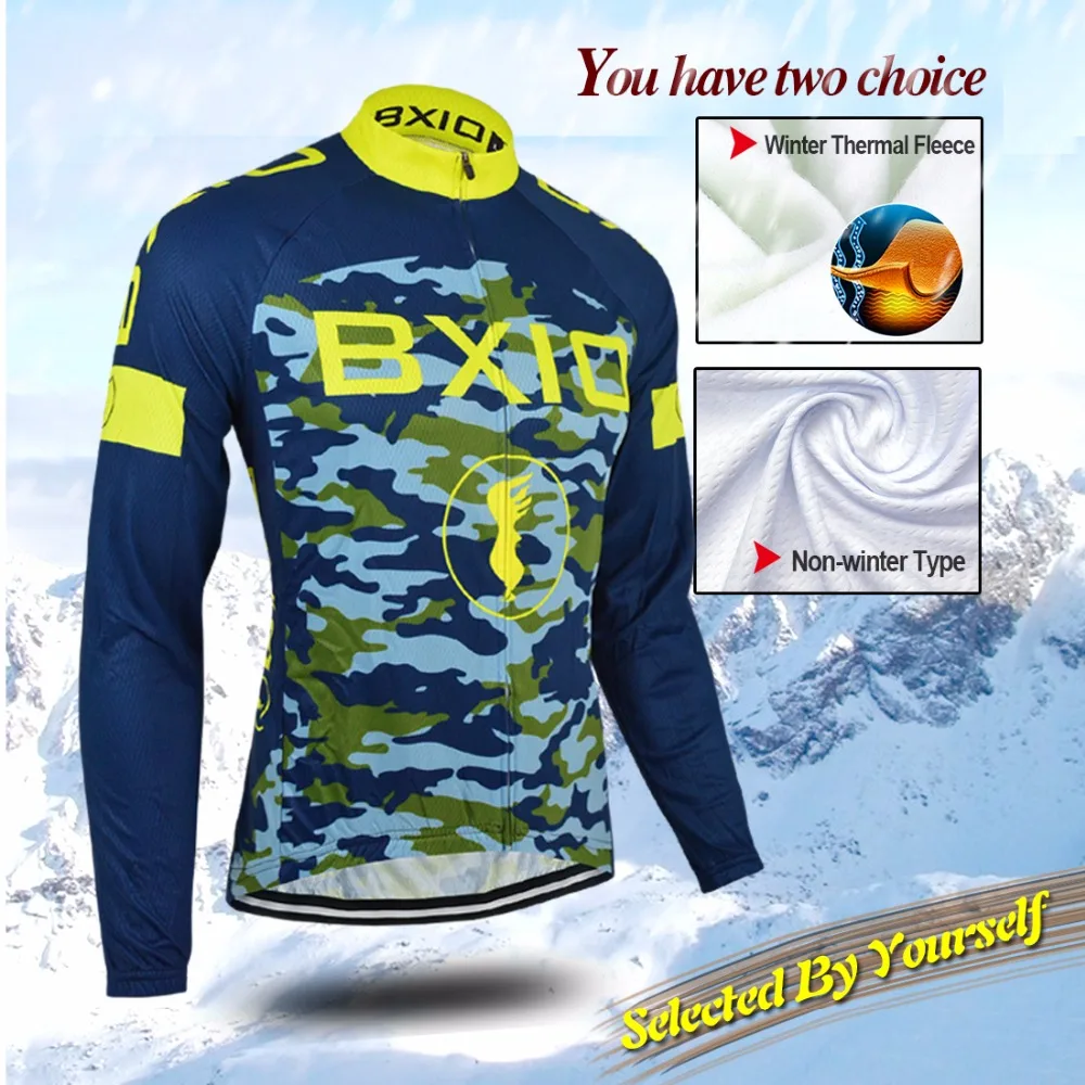 BXIO Pro Team Велоспорт Джерси Ropa Ciclismo зимняя одежда с длинными рукавами для велоспорта камуфляжная Экипировка де Франс Майо Ciclismo 052J