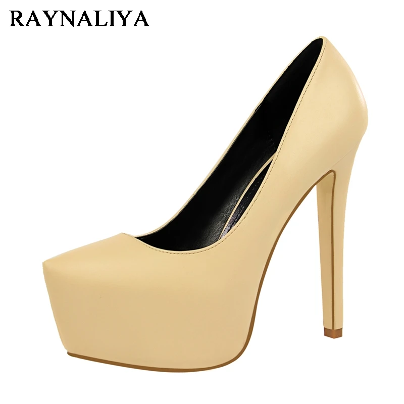 

New Shoes Woman Pointed Toe Sexy Women Party Wedding Nightclub Shallow Mouth High Heel Pump Platform Pumps DS-B0176