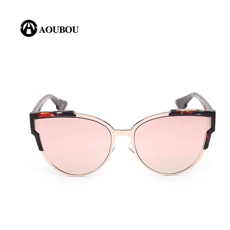 

AOUBOU Eye Cat Sunglasses Women Retro Brand Design Black Alloy Frame Anti Blue Glass Glasses Sunglasses Lunette of Sun Woman7109