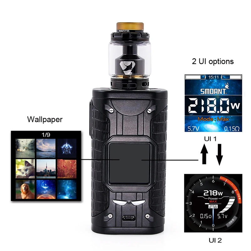 Smoant cylon TC 218w Box Mod with Advken manta rta  (14)