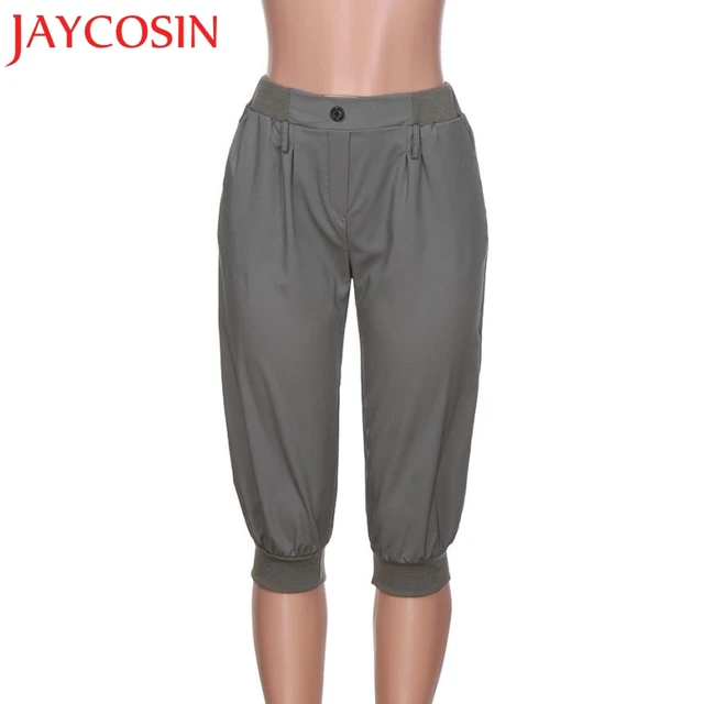 JAYCOSIN Newly 2018 Women's Fashion Short Pant Capri Pants Casual Chino Calf-Length Pants Solid Trouser Dropshipping July 12