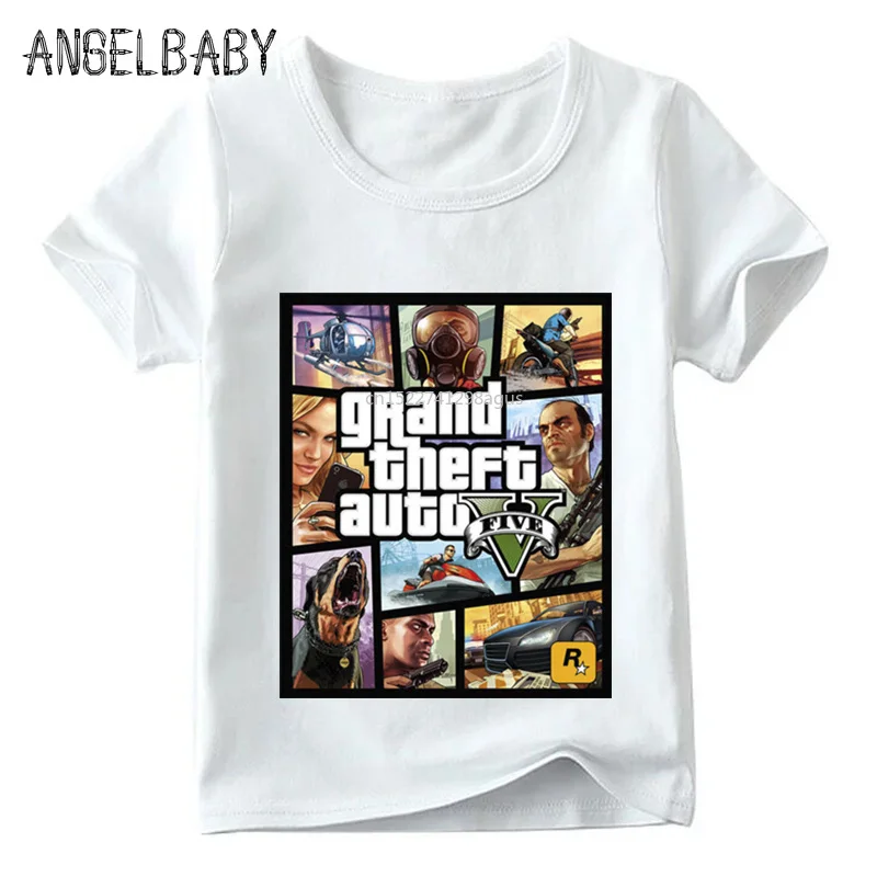 

Children GTA Street Fight Long With GTA 5 T shirt Baby Boys/Girls Fashion Summer Tops Kids Casual T-shirt,ooo2180