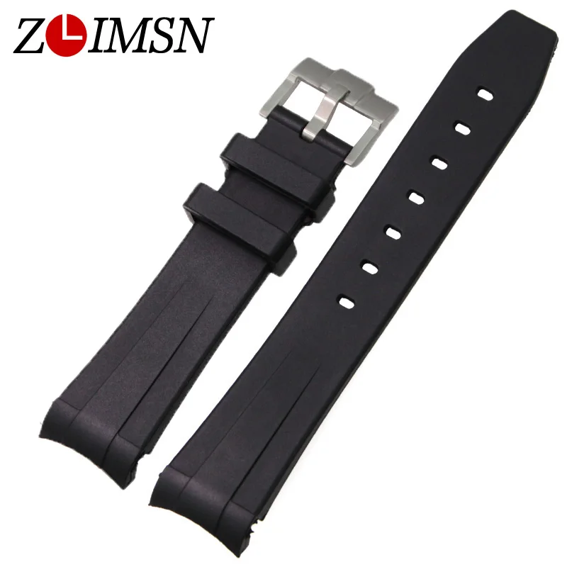 Buy 20mm Rubber Watch Band Men Black Diving Watchbands