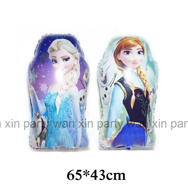 

foil balloons 65*43cm princess anna and elsa party balloons double printed princess elsa anna helium balloon for toys
