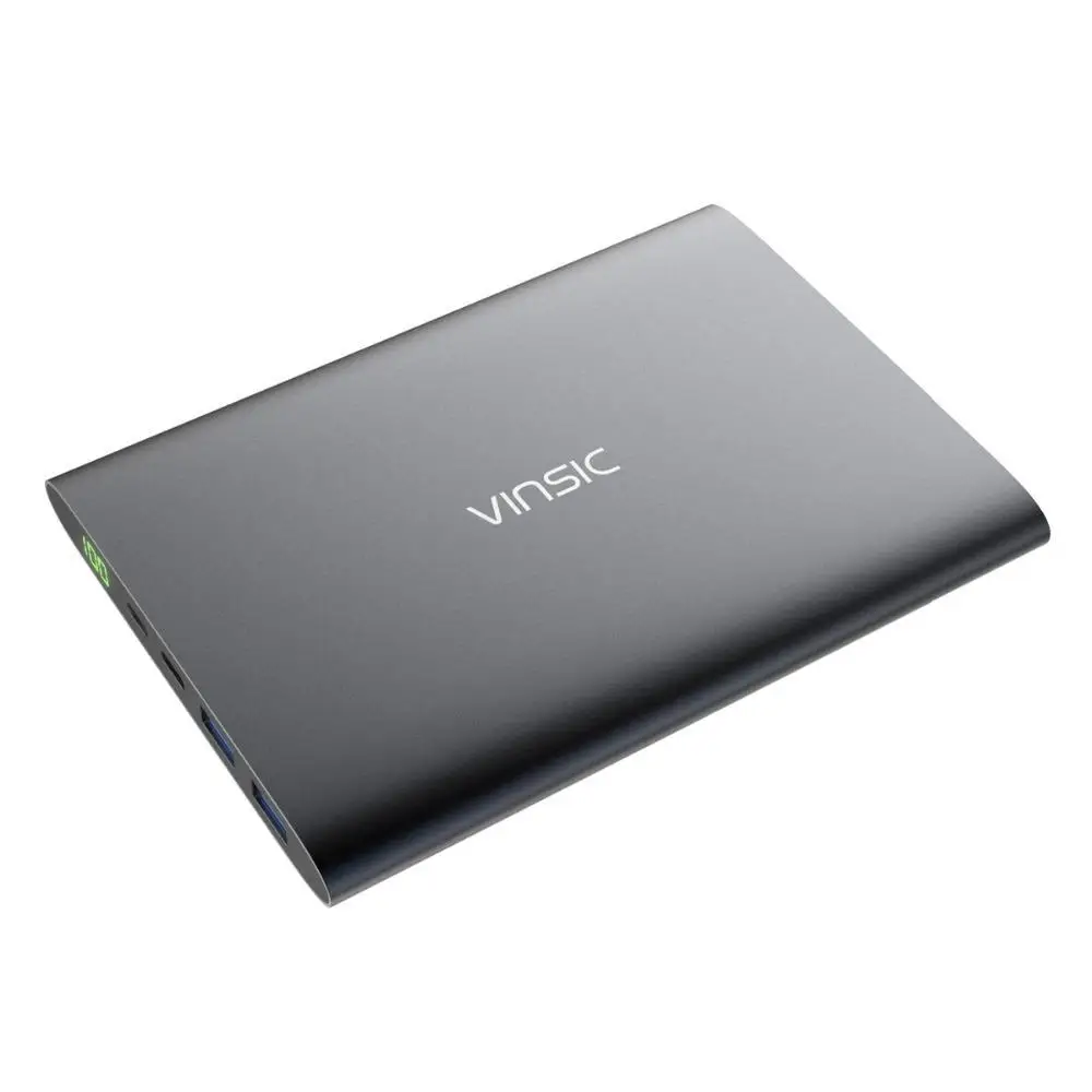 Vinsic 20000mAh power Bank Dual usb type-C 5V 3A светодиодный дисплей Внешняя батарея зарядное устройство для iPhone X 8/8 Plus samsung Xiaomi htc