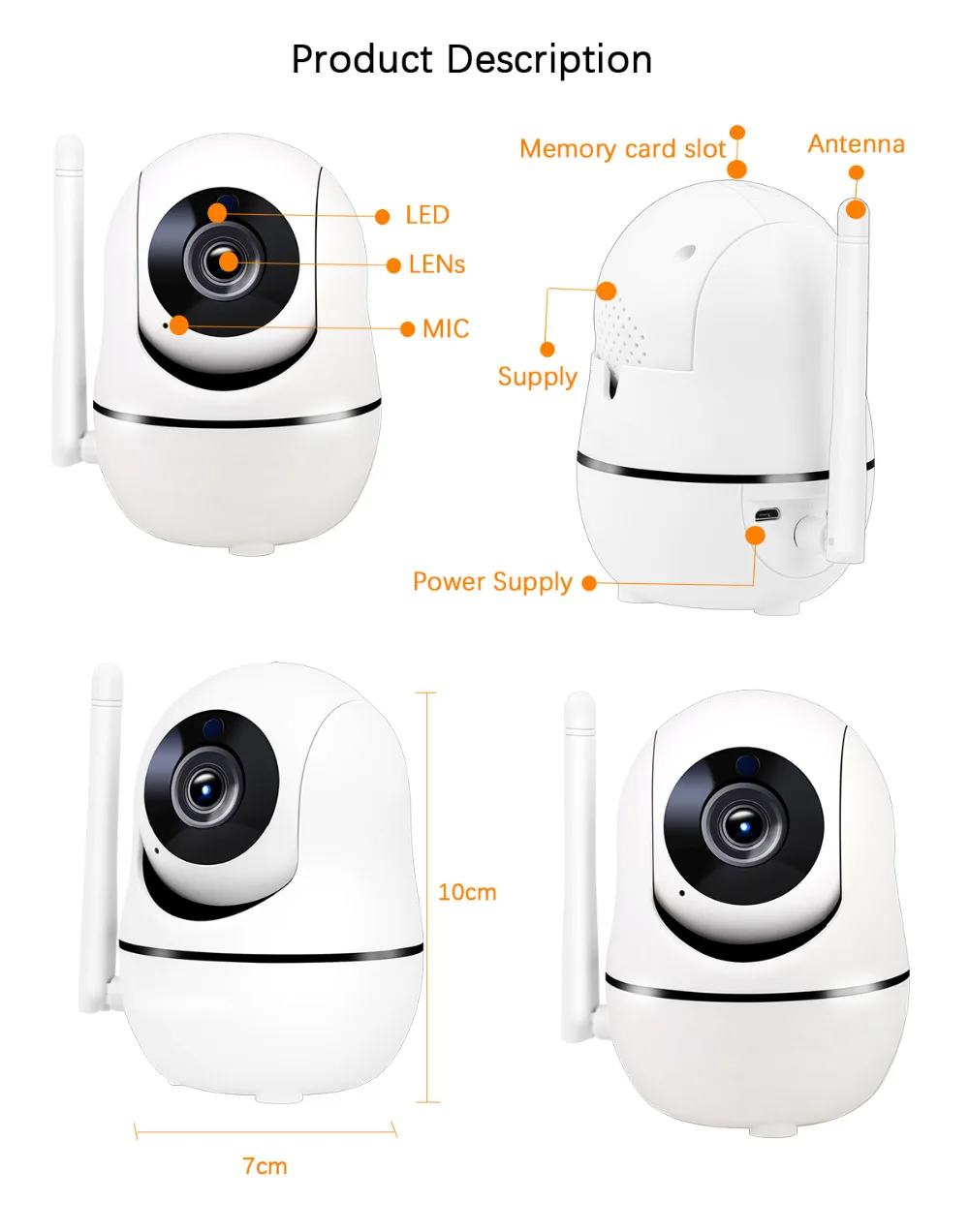 MISECU умная IP камера WiFi панорамирование наклона двухстороннее аудио беспроводной
