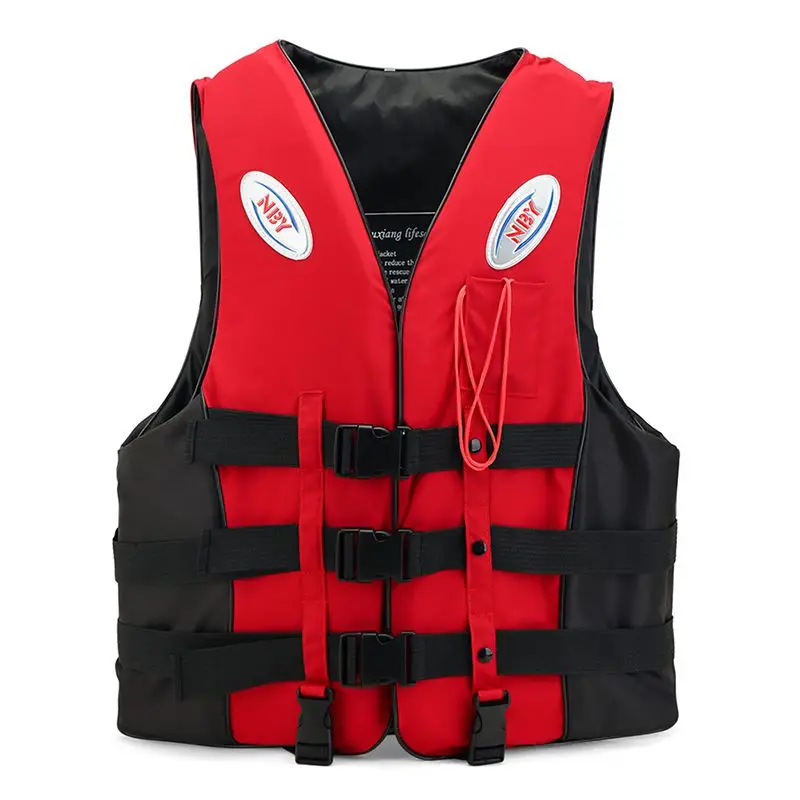 Профессиональный спасательный жилет для детей и взрослых, отражающий Регулируемый жилет, куртка с ремень со свистком для плавания - Цвет: 3XL