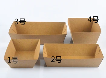 

To go boxes Kraft paper box Snack packing / doggie bag food lunch pasta packing. 100pcs/lot