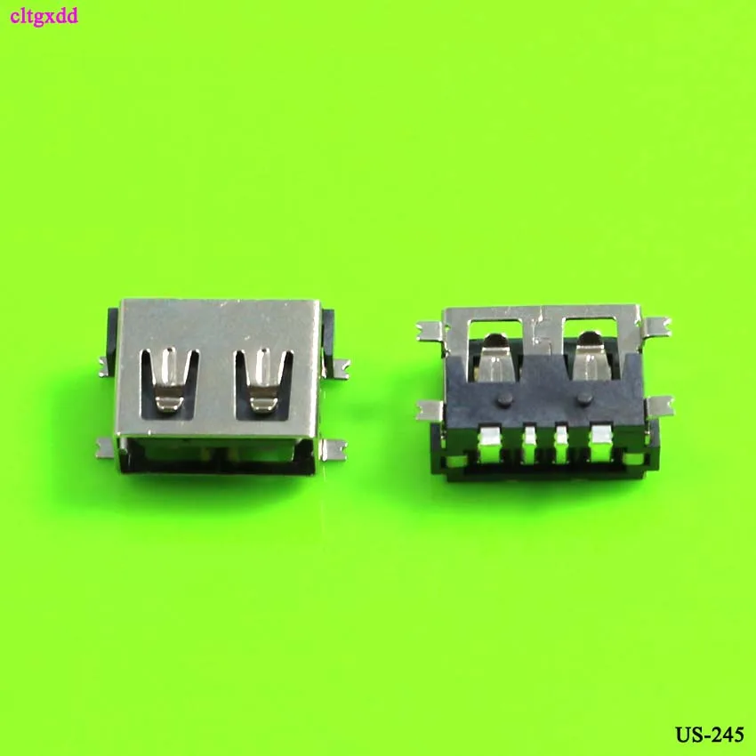 10 шт./лот USB порт 2 0 тип A гнездо 4 контакта SMT фута 180 градусов обжимной разъем для