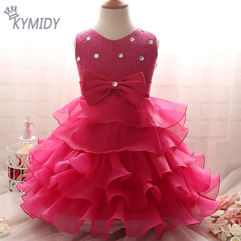 Baby Girl Dress with Sleeveless Crystal Layered Dresses for Kids Girls