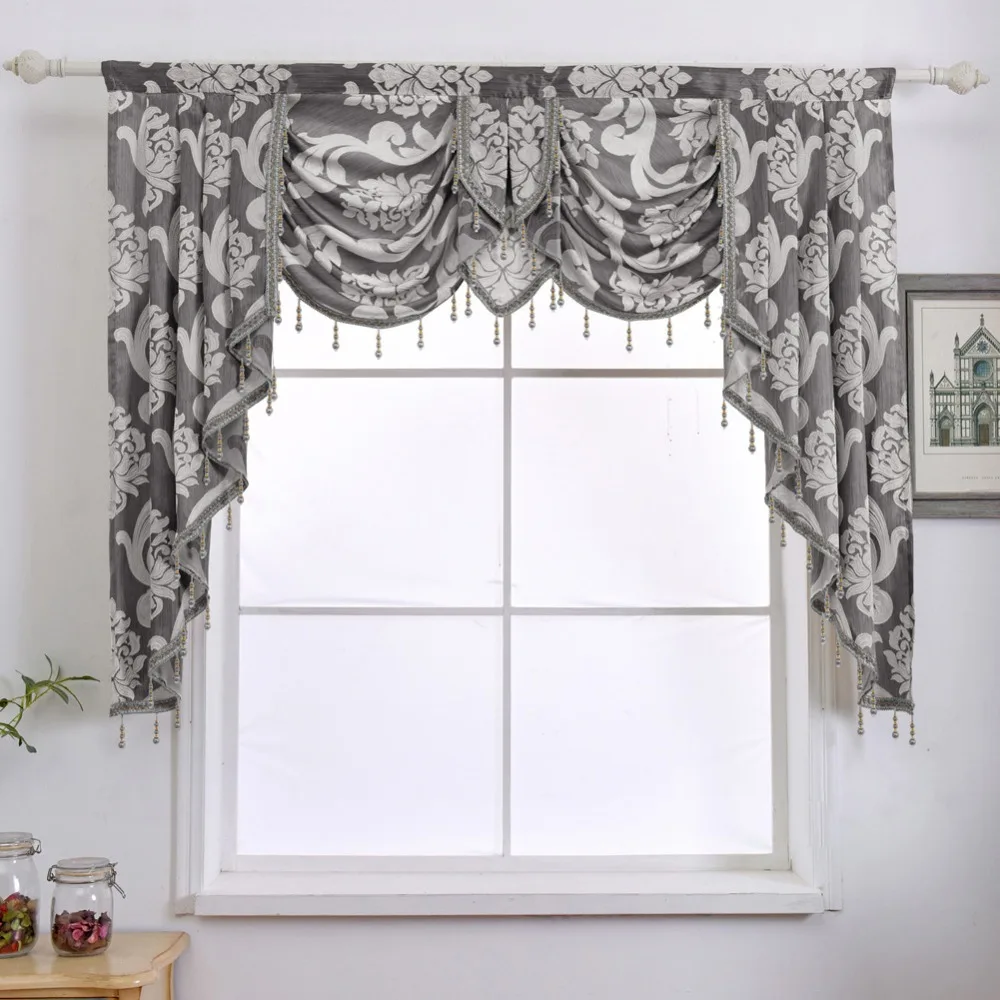 NAPEARL Elegant Living Room Window Panels Decorative Valance Waterfall