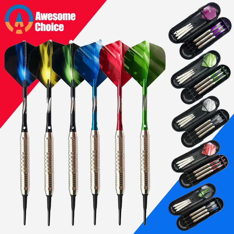 

3 Pcs/Sets of Darts with Box Professional 18g Steel Tip Dart With Aluminium Shafts Nice Dart Flights High Quality