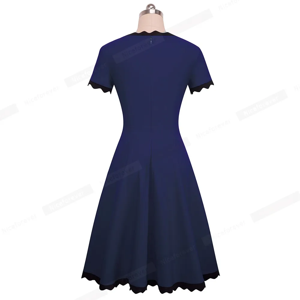 Хорошее-forever винтажное элегантное кружевное пэтчворк однотонное платье трапециевидной формы Pinup деловые вечерние женские платья A094