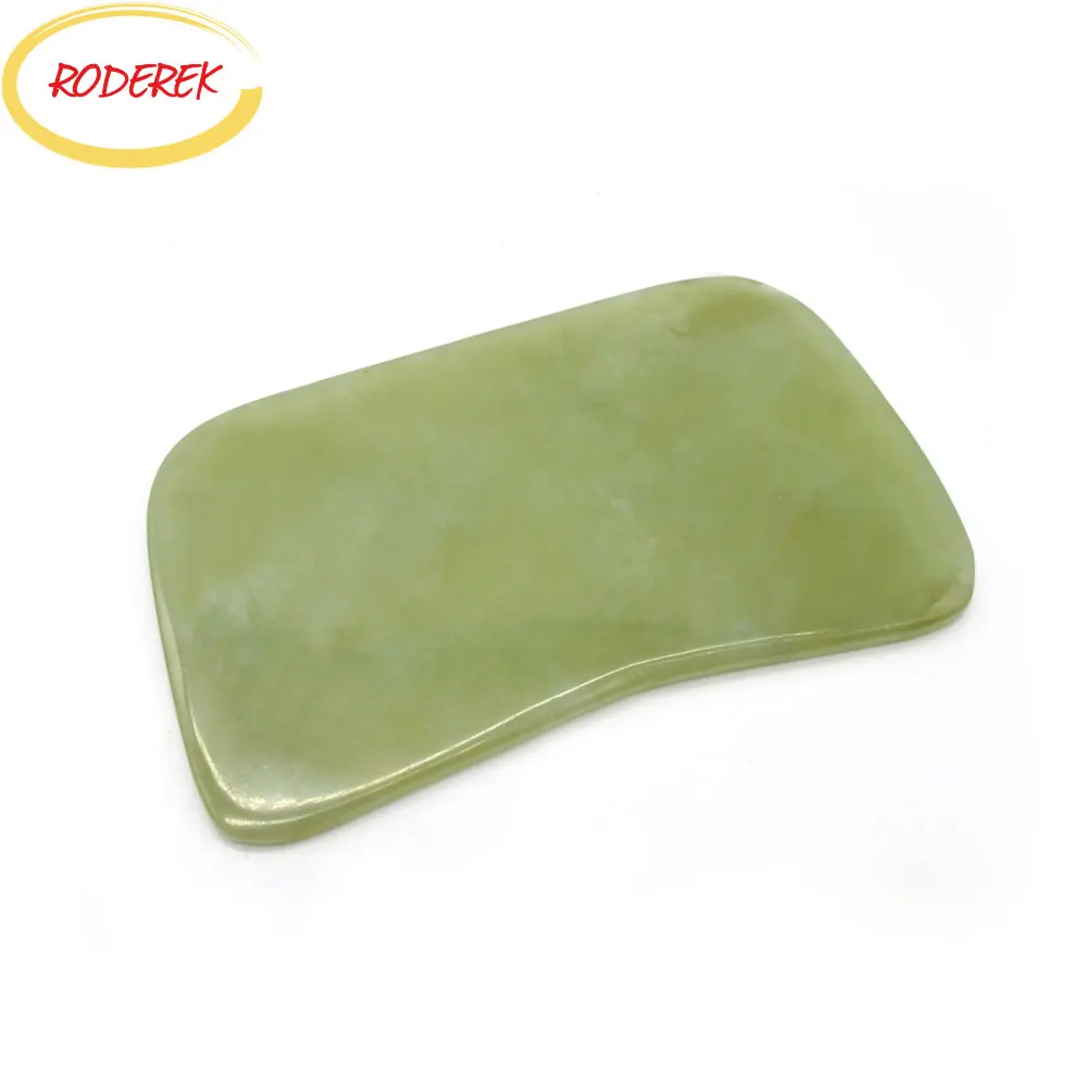 Натуральный нефрит Gua Sha Board зеленый инструменты для скребок кузова холодный
