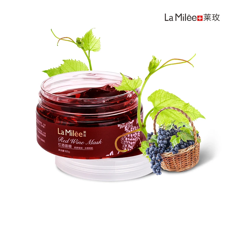 

LAMILEE Red Wine Essence Sleeping Mask No Wash Moisturizing Night Cream Anti Aging Anti Wrinkle Nutrition Facial Cream face mask