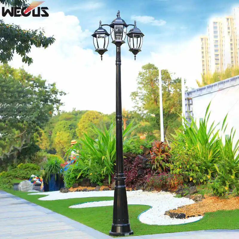LED Lamp Solar Garden Lights LED Street Lamp European Outdoor Garden Light Waterproof Garden Villa Lawn Lamp Engineering Special Wall Pillar Head Road Lamps