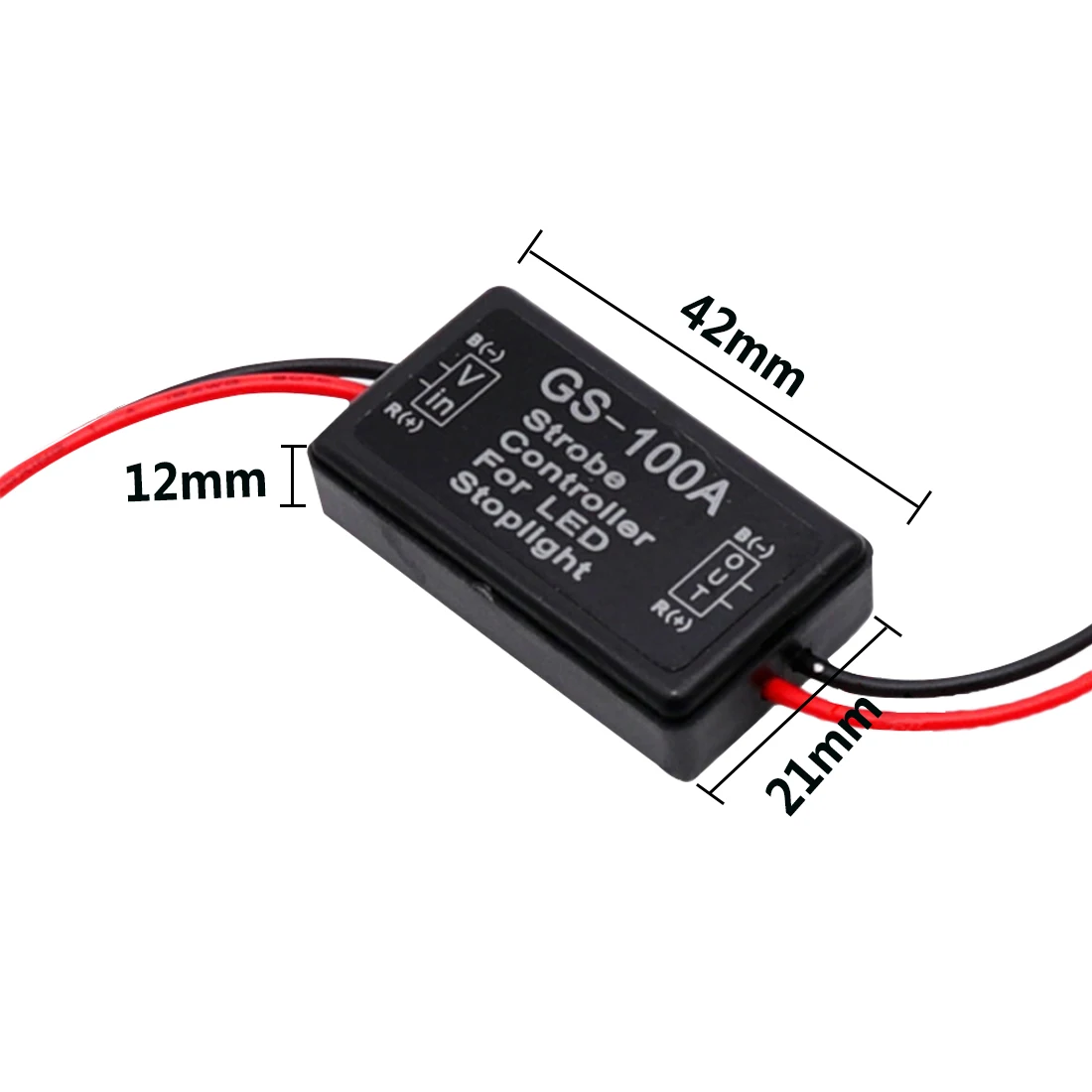 

Good sellingGS-100A 12--24V Flash Strobe Controller Flasher for LED Flashing Back Rear Brake Stop Light Lamp