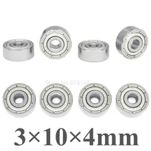 8pcs Universal Miniature Ball Bearings 3x10x4mm Metal Shielded For RC Car Parts