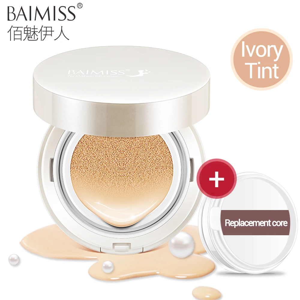 

BAIMISS Cushion BB Cream Brighten Skin Concealer Cream Natural Whitening Sunscreen Makeup
