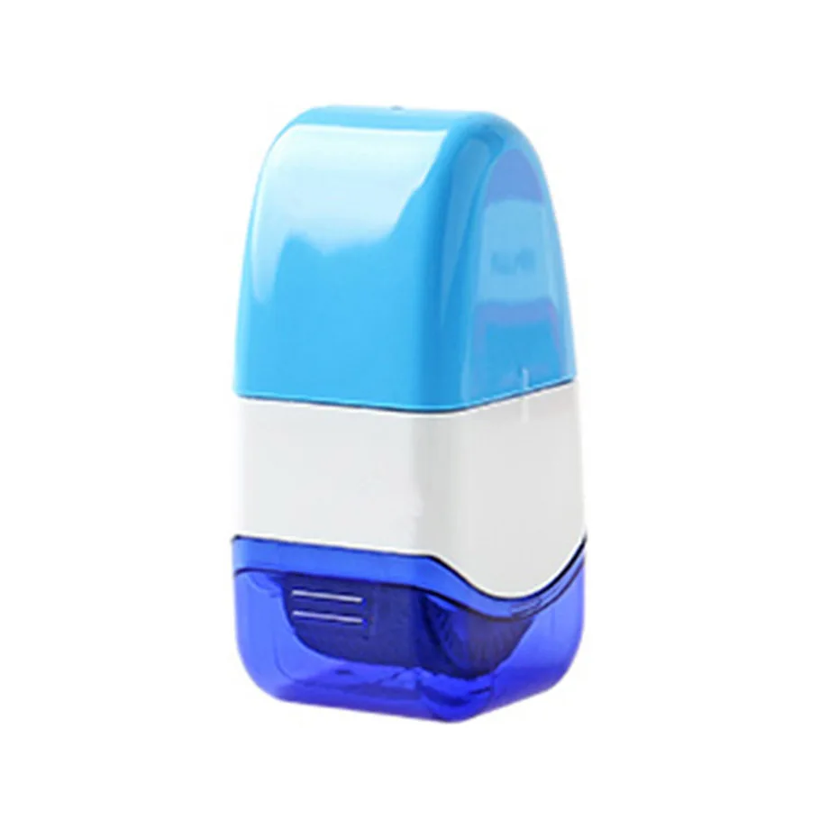 Штамп с колесиками для защиты личности роликовый штамп с колесиками, закрывающий секретный Мини Портативный штамп для заправки колеса случайного цвета - Цвет: blue
