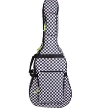Профессиональный Портативный прочный 40 41 акустическая деревянная гитара сумка черный и белый сетчатый Рюкзак мягкий чехол водонепроницаемый