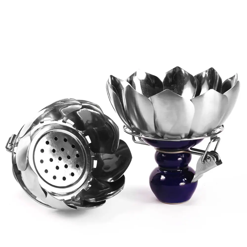 Buy 1 pc Ceramic Bowl lotus windscreen shisha pipe