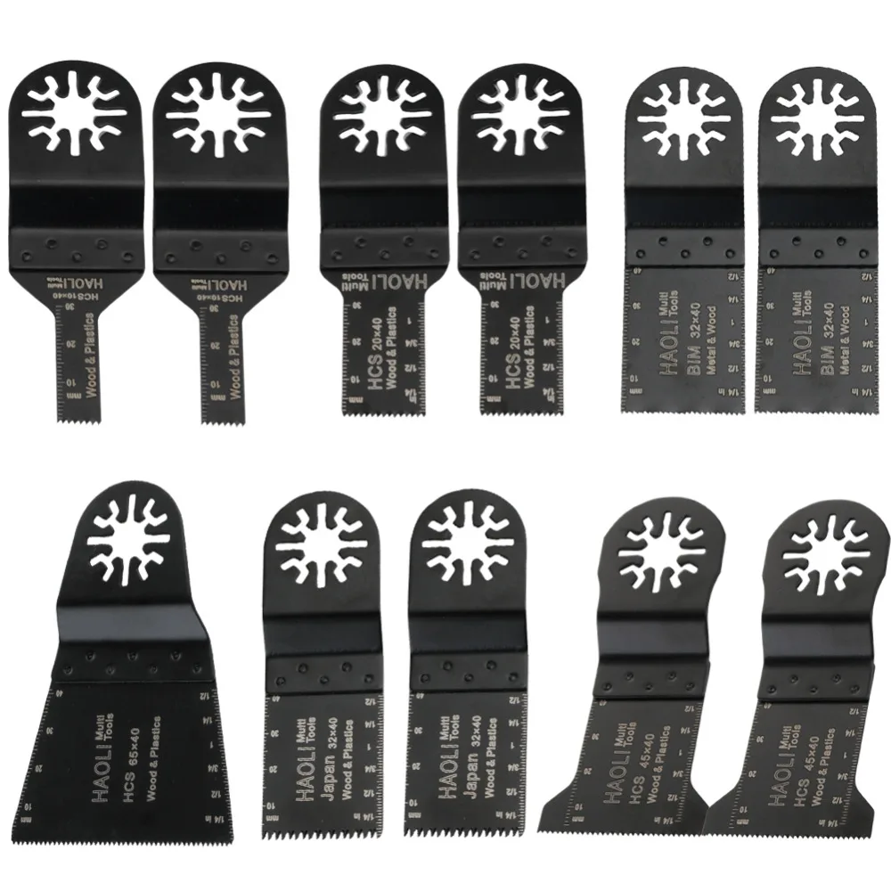 Newone 11 pcs Wood/Metal Professional Oscillating Multi Tool saw blades for renovator power tools a