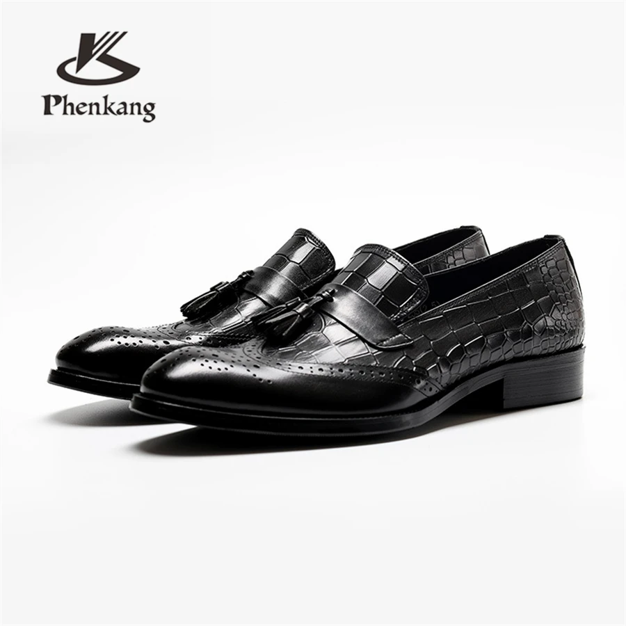 

Genuine cow leather brogue Wedding shoes mens casual flats shoes vintage handmade oxford shoes for men black red 2019 spring