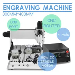 CNC 3040 4 оси гравировальный станок фрезерный станок с ЧПУ мини-гравер для работы по дереву