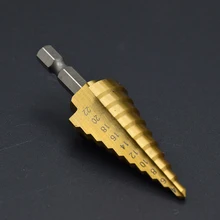 Professional HSS Steel Large Step Cone Hex Shank Coated Metal Drill Bit Cut Tool Set Hole Cutter 4-22mm Wholesale