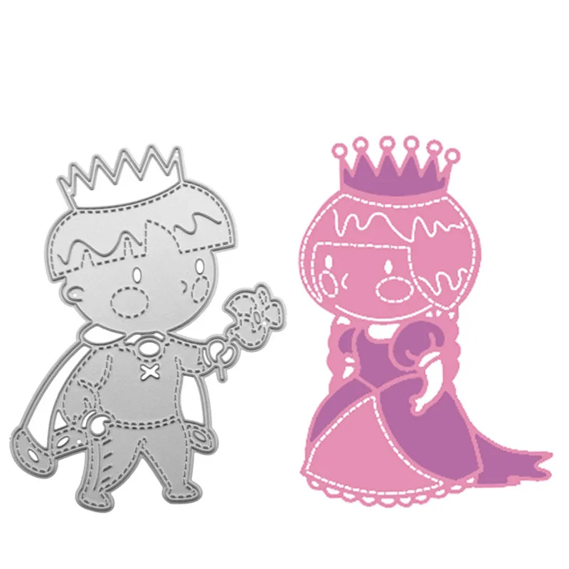 

Princess Prince Royal Shape Metal Cutting Dies Stencil For Scrapbooking Embossing DIY Paper Card Handcrafts Model 2018 New
