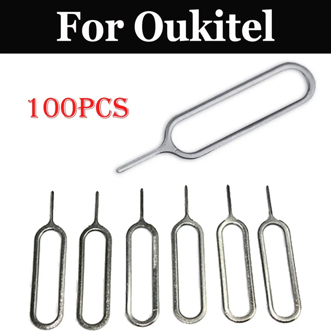 

100pcs Universal Sim Card Tray Pin Ejecting Removal Needle For Oukitel K5000 Mix 2 K8000 C9 C11 Pro U18 K6 K10 K6000 Premium