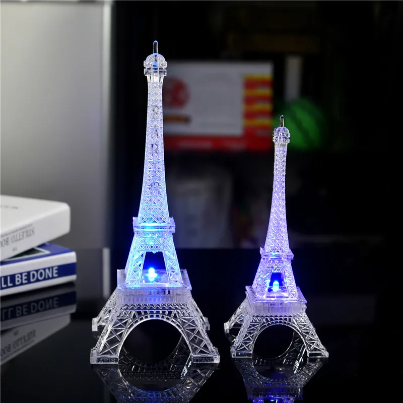

Minch Valentine's Day Romantic Elegant Paris Eiffe Tower Colorful Night Light