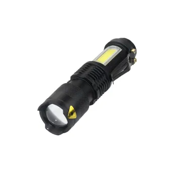 3800LM XML-Q5+COB Powerful Rechargeable Led Torch Mini Pocket Flashlight Led Rechargeable Use AA 14500 Battery Waterproof