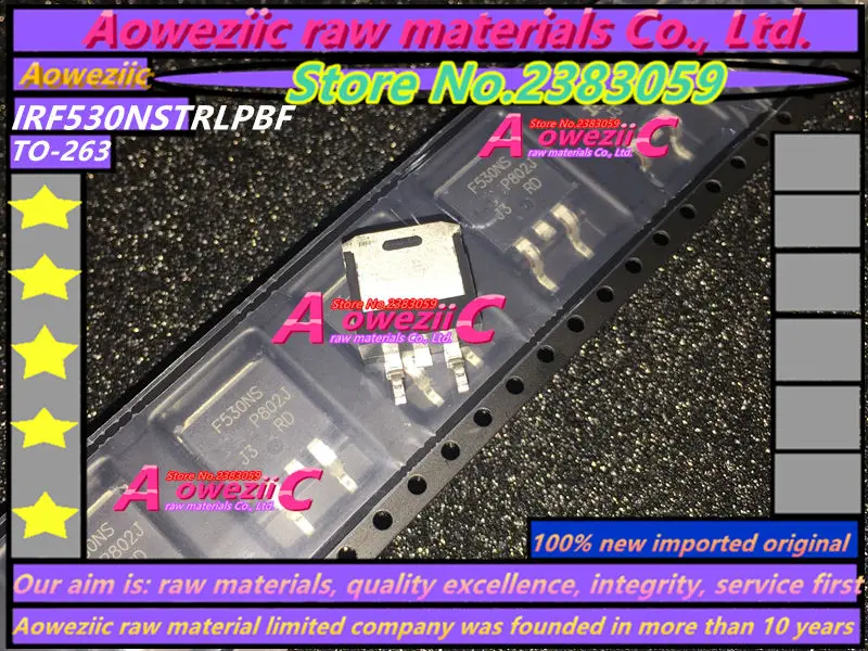 Aoweziic 2018 + 100 новый импортный оригинальный транзистор IRF530NSTRLPBF IRF530NS F530NS TO 263 MOS